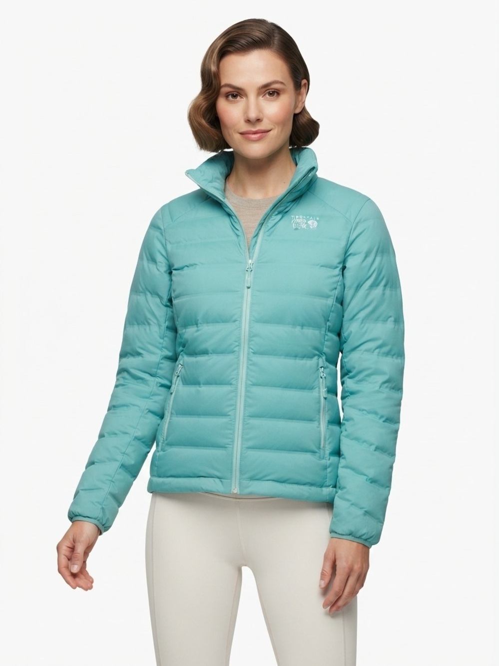 Mountain Hardwear Q.Shield Down Jacket Teal Blue Insulated Puffer Women XS